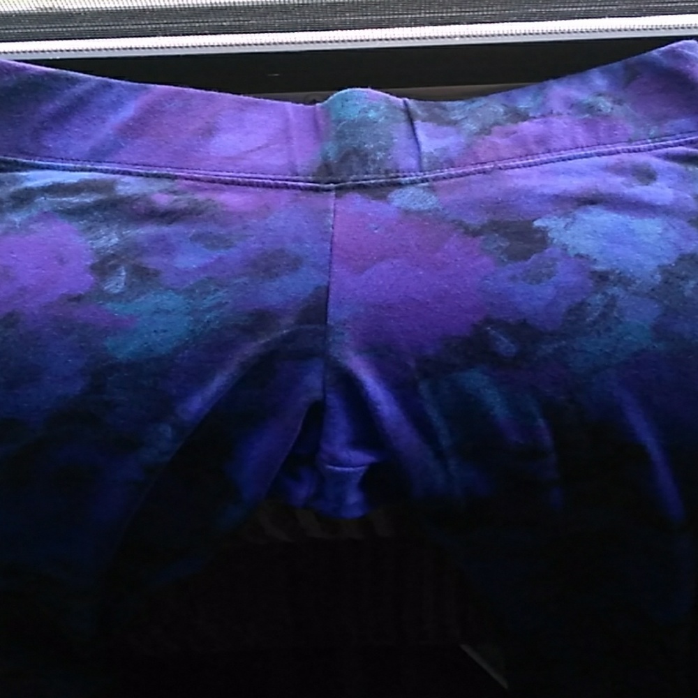 Aeropostale Leggins Yoga Pants Blue Floral SP